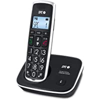 Los mejores  - SPC Comfort Kaiser teléfono inalámbrico color negro con teclas y digitos grandes- compatible con audífonos- agenda de 20…